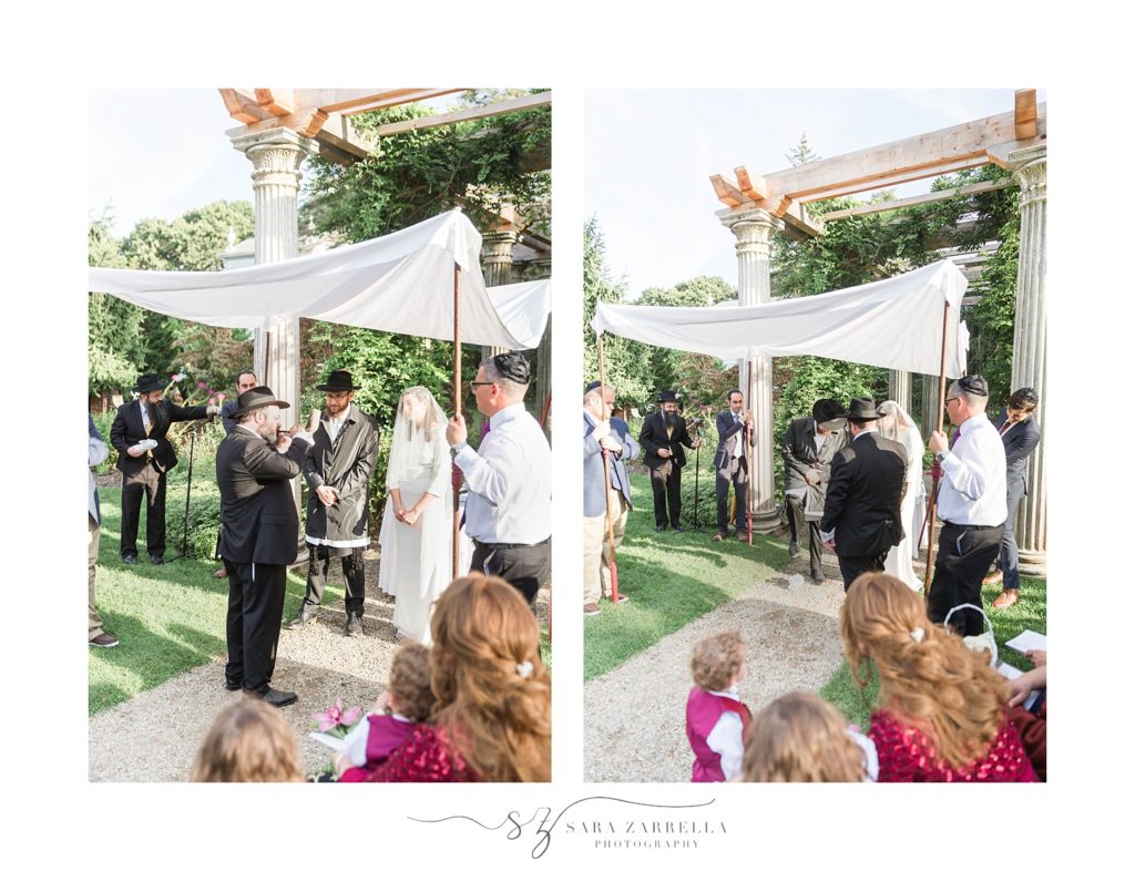 Sara Zarrella Photography photographs Jewish wedding ceremony under chupah