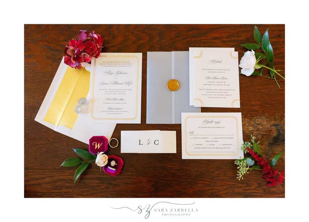 wedding invitations from Minted photographed by Sara Zarrella Photography
