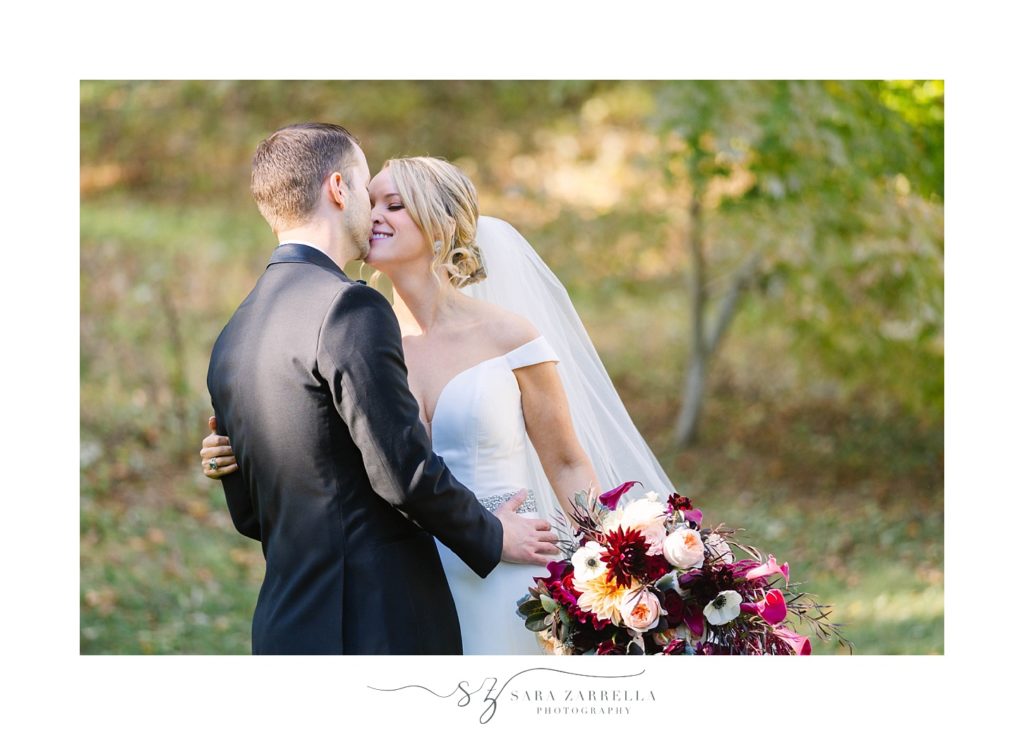 first look at Glen Manor House wedding day with bride and groom photographed by Sara Zarrella Photography