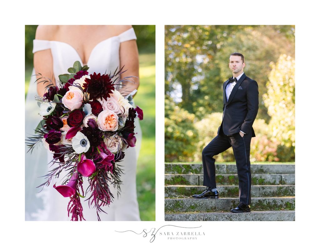 Sara Zarrella Photography photographs fall wedding day at Glen Manor House