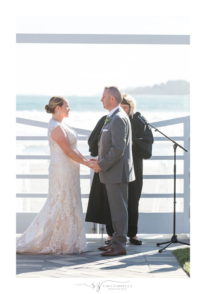 Newport Beach House wedding ceremony photographed by Sara Zarrella Photography