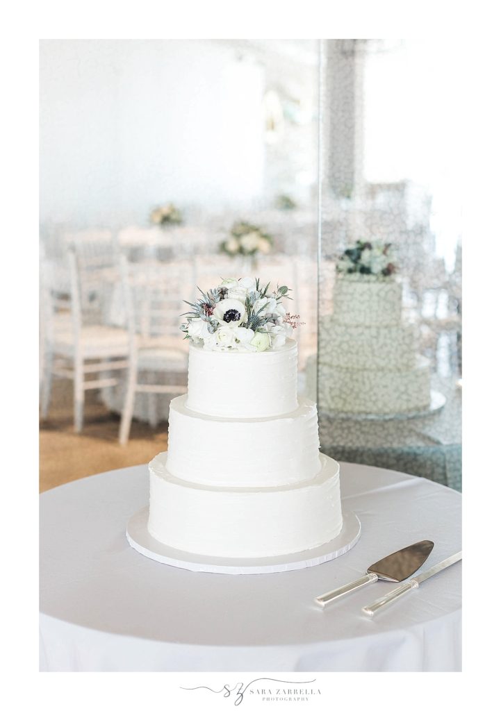 Sara Zarrella Photography captures Newport Beach House wedding reception cake