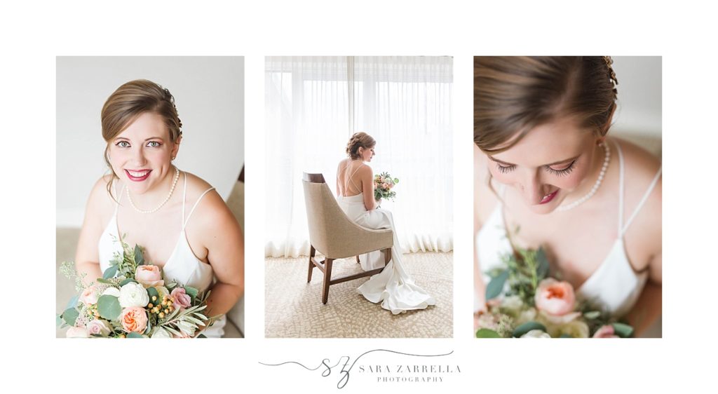 RI bridal portraits in Newport Marriott by Sara Zarrella Photography