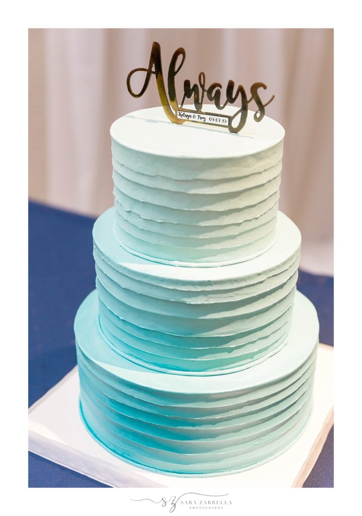 tiered ombre wedding cake by Scrumptions photographed by Sara Zarrella Photography