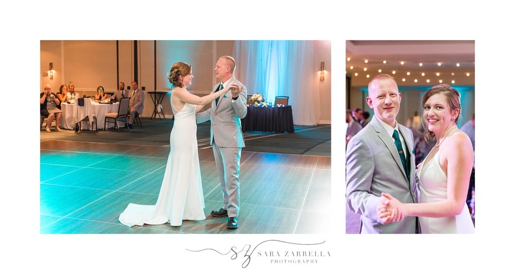 bride and groom's first dance in Rhode Island with Sara Zarrella Photography