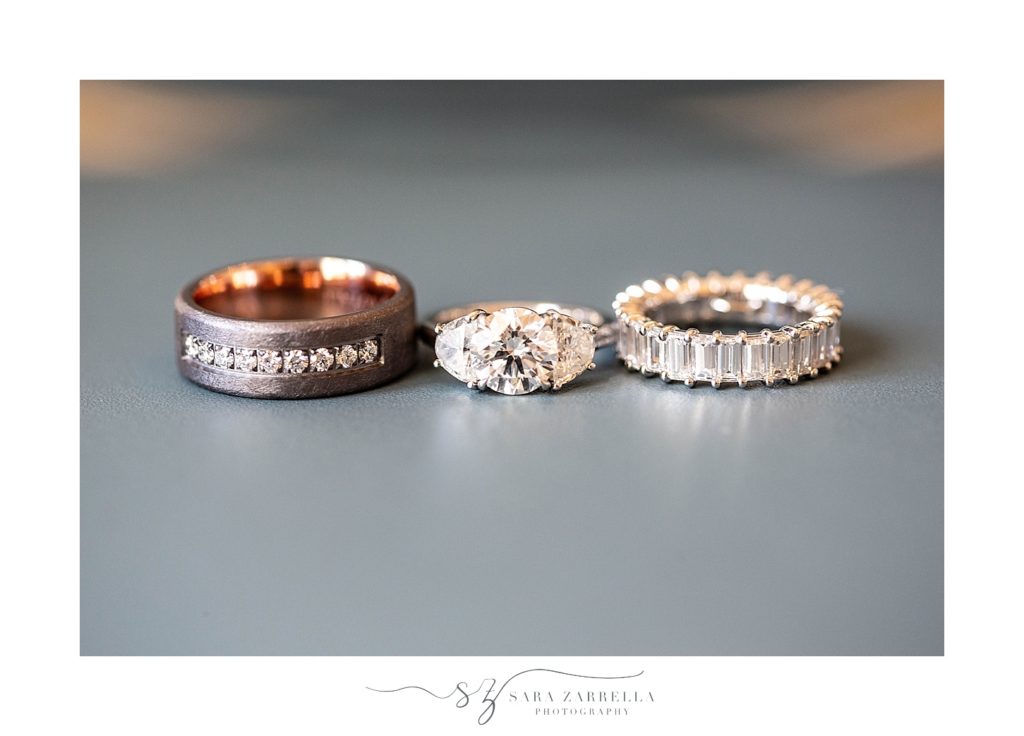 Sara Zarrella Photography photographs rings for Rhode Island wedding day