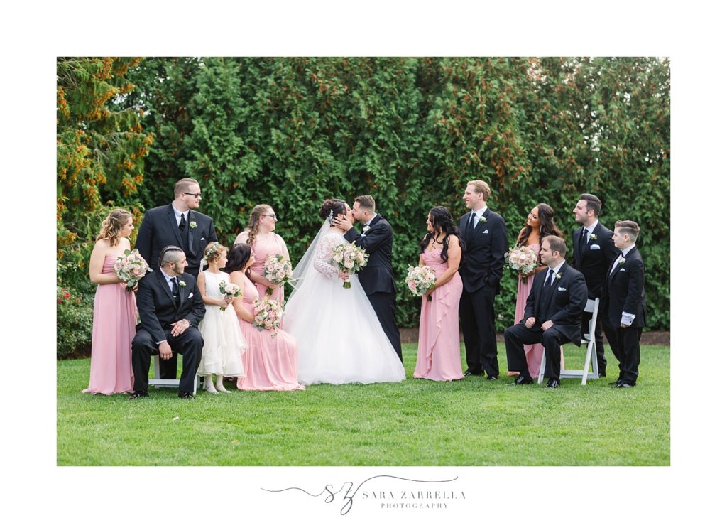RI wedding photographer Sara Zarrella Photography captures fall bridal party portraits