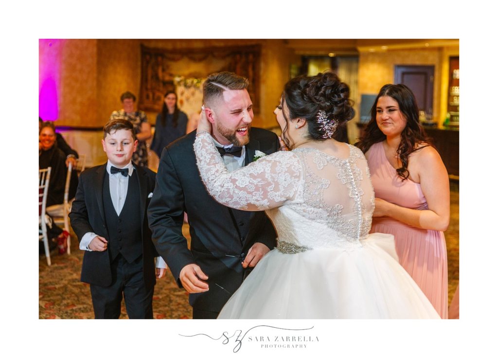 Sara Zarrella Photography photographs newlyweds dancing at reception