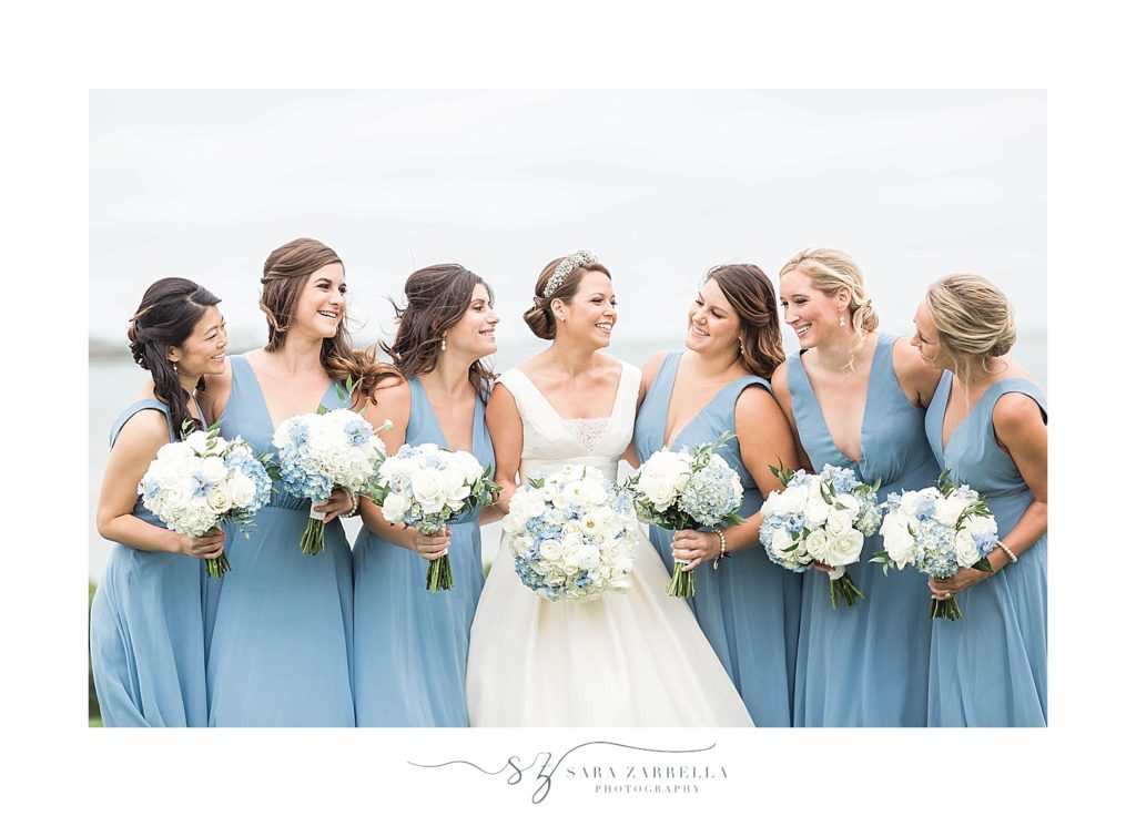 Sara Zarrella Photography captures bridesmaids at The Chanler at CliffWalk