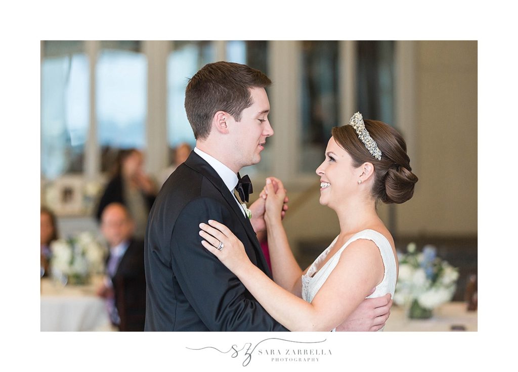 first dance at the Chanler at CliffWalk photographed by Sara Zarrella Photography