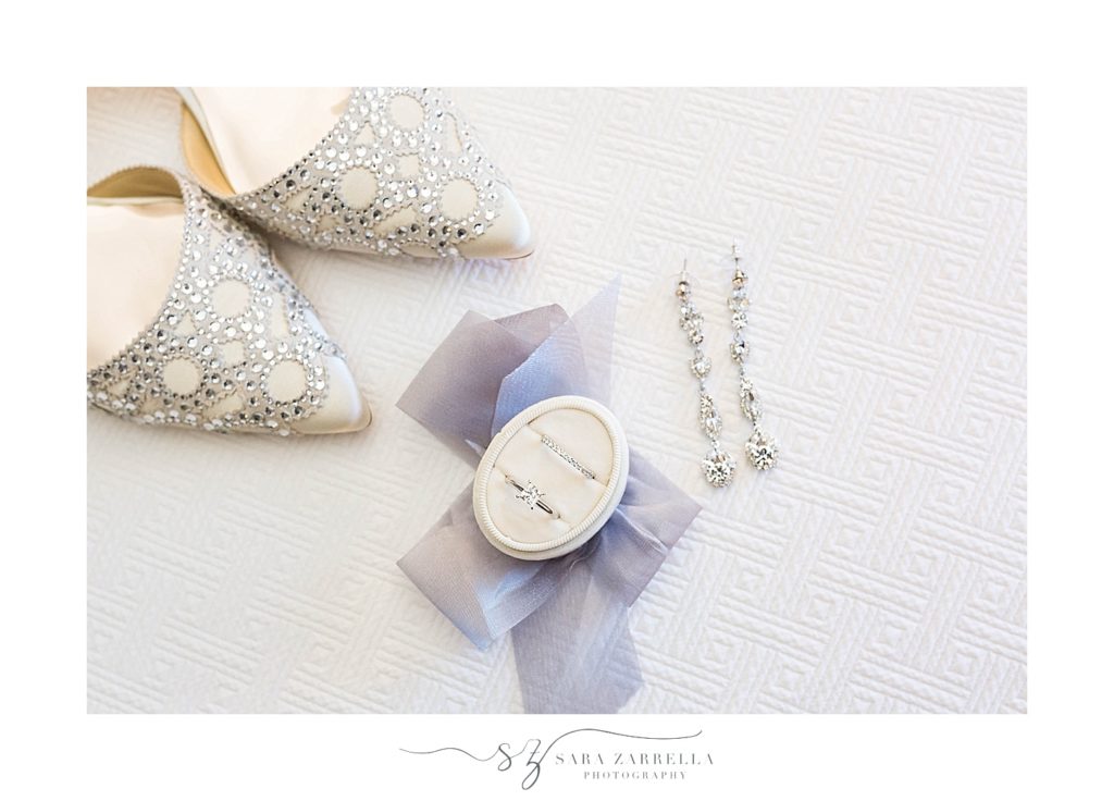 wedding ring and jewelry for the bride photographed by Sara Zarrella Photography