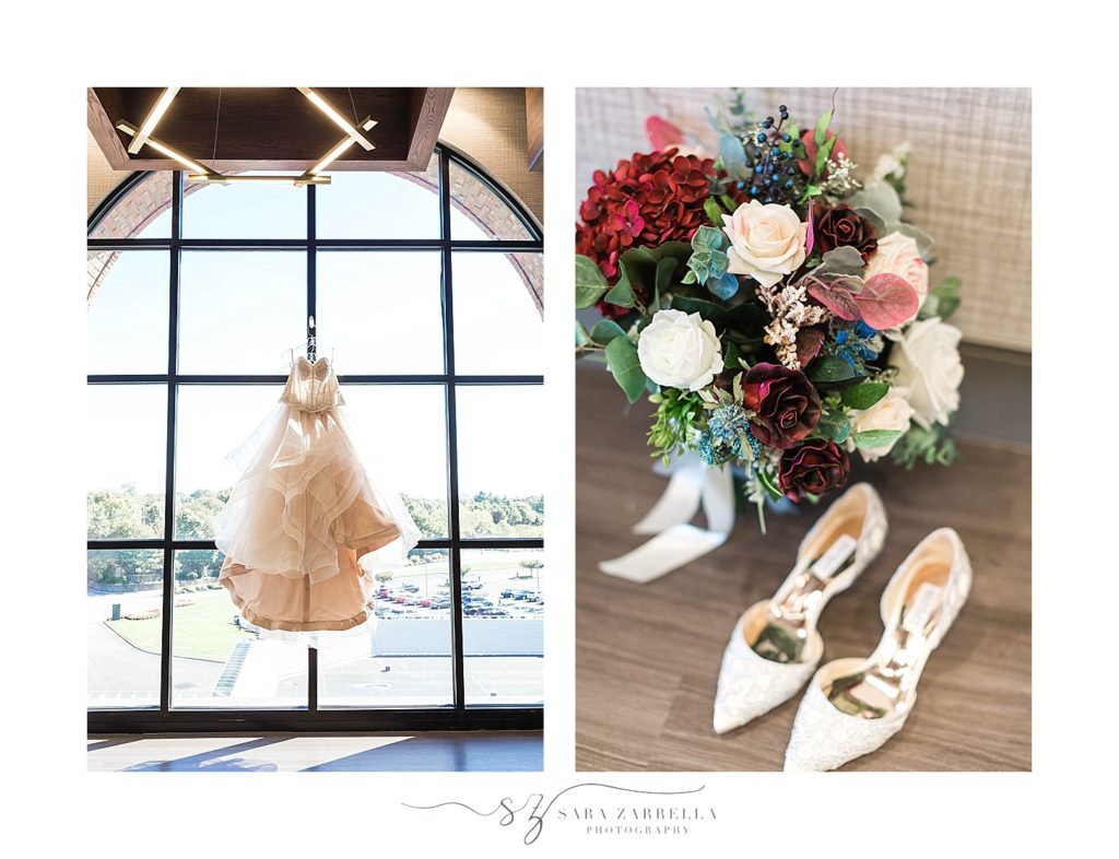 bride's details at Warwick Crowne Plaza photographed by Sara Zarrella Photography