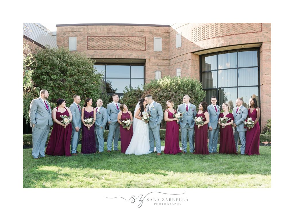 burgundy and grey wedding day photographed by Sara Zarrella Photography