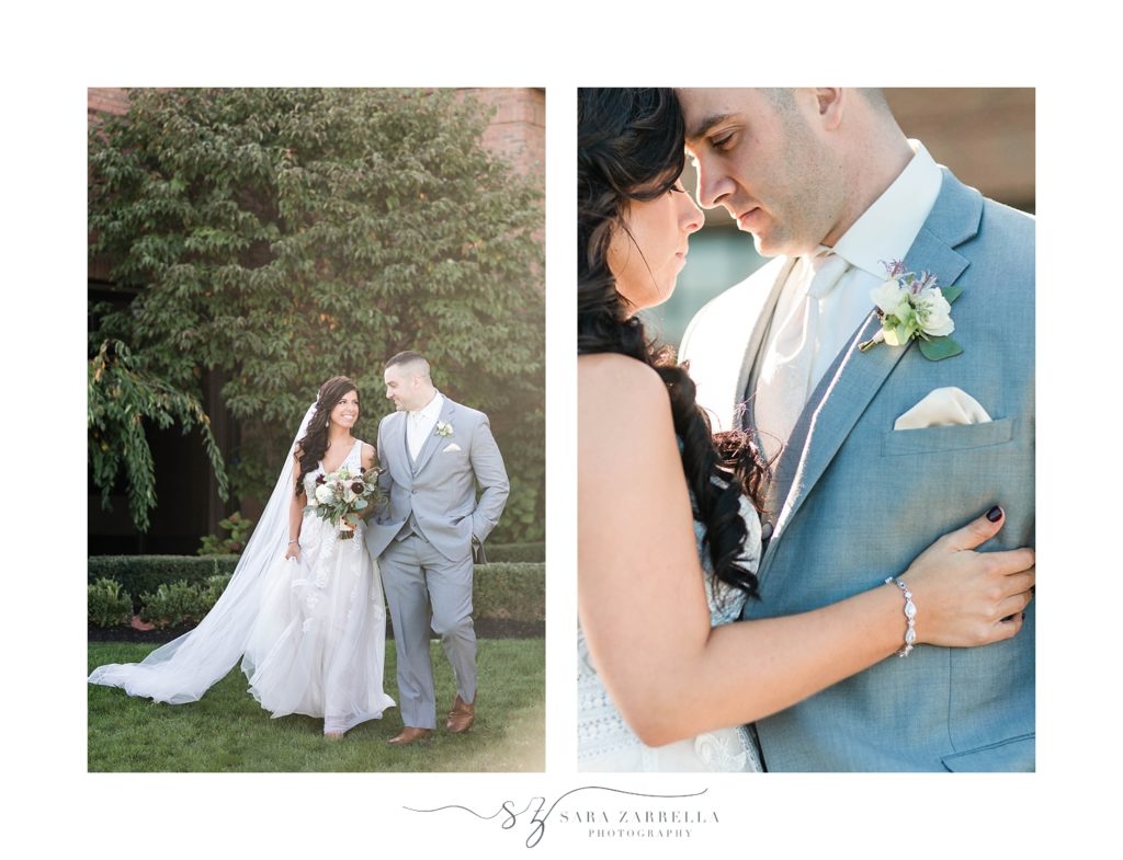 Sara Zarrella Photography photographs bride and groom during summer RI wedding