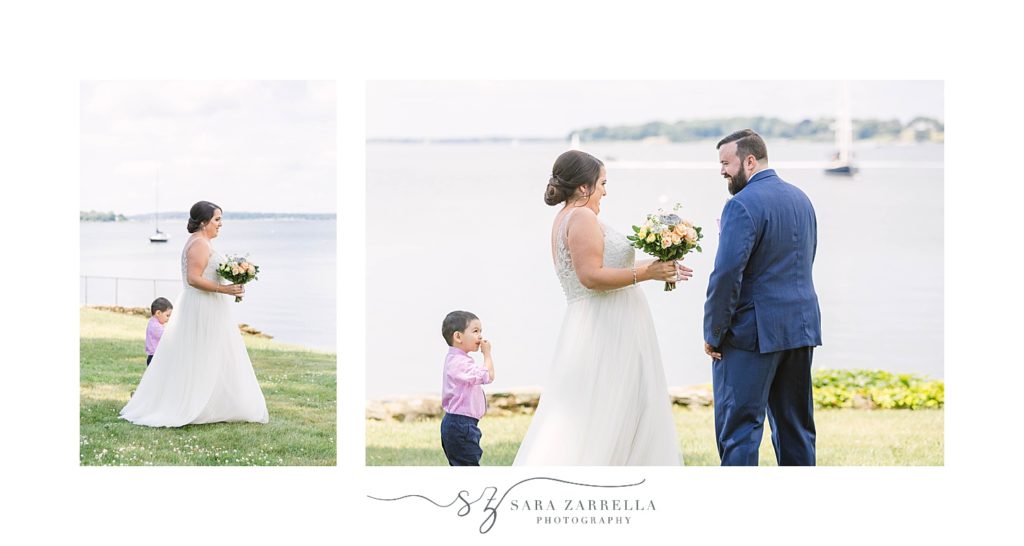 Bristol Rhode Island wedding ceremony photographed by Sara Zarrella Photography