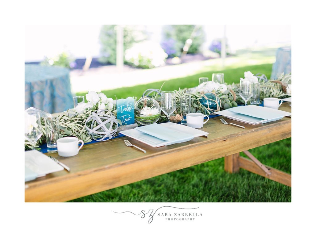 reception details for wedding in backyard