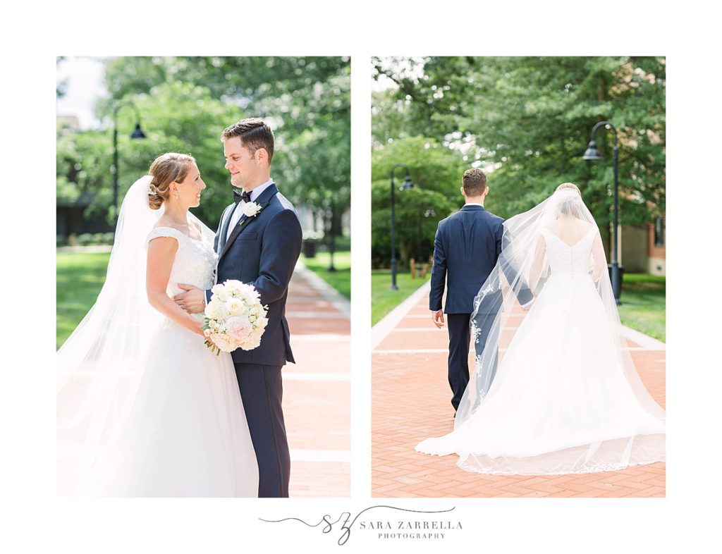 summer wedding portraits at Providence College