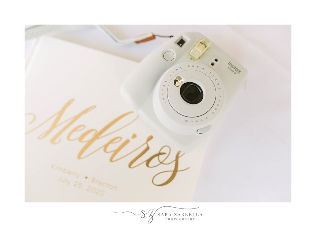 polaroid camera guest book for summer wedding 