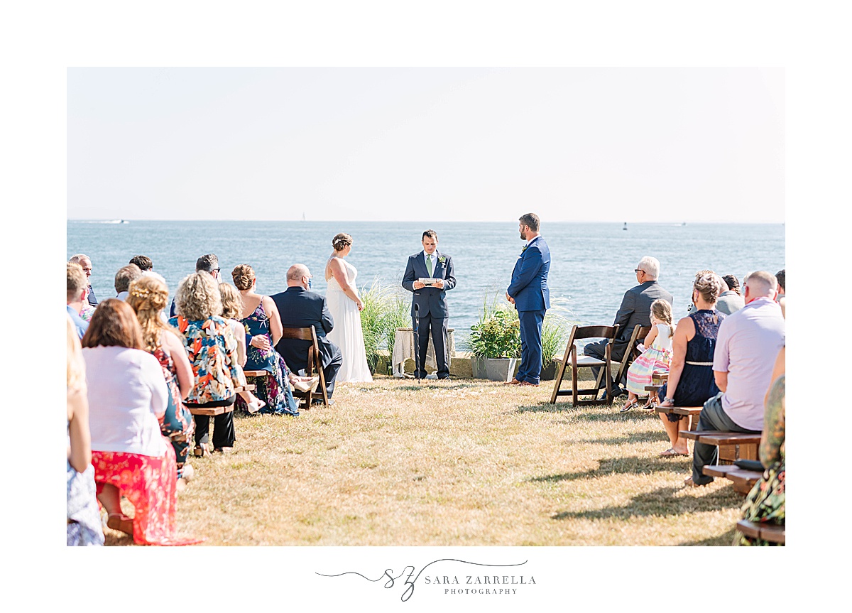 waterfront wedding ceremony in Groton CT