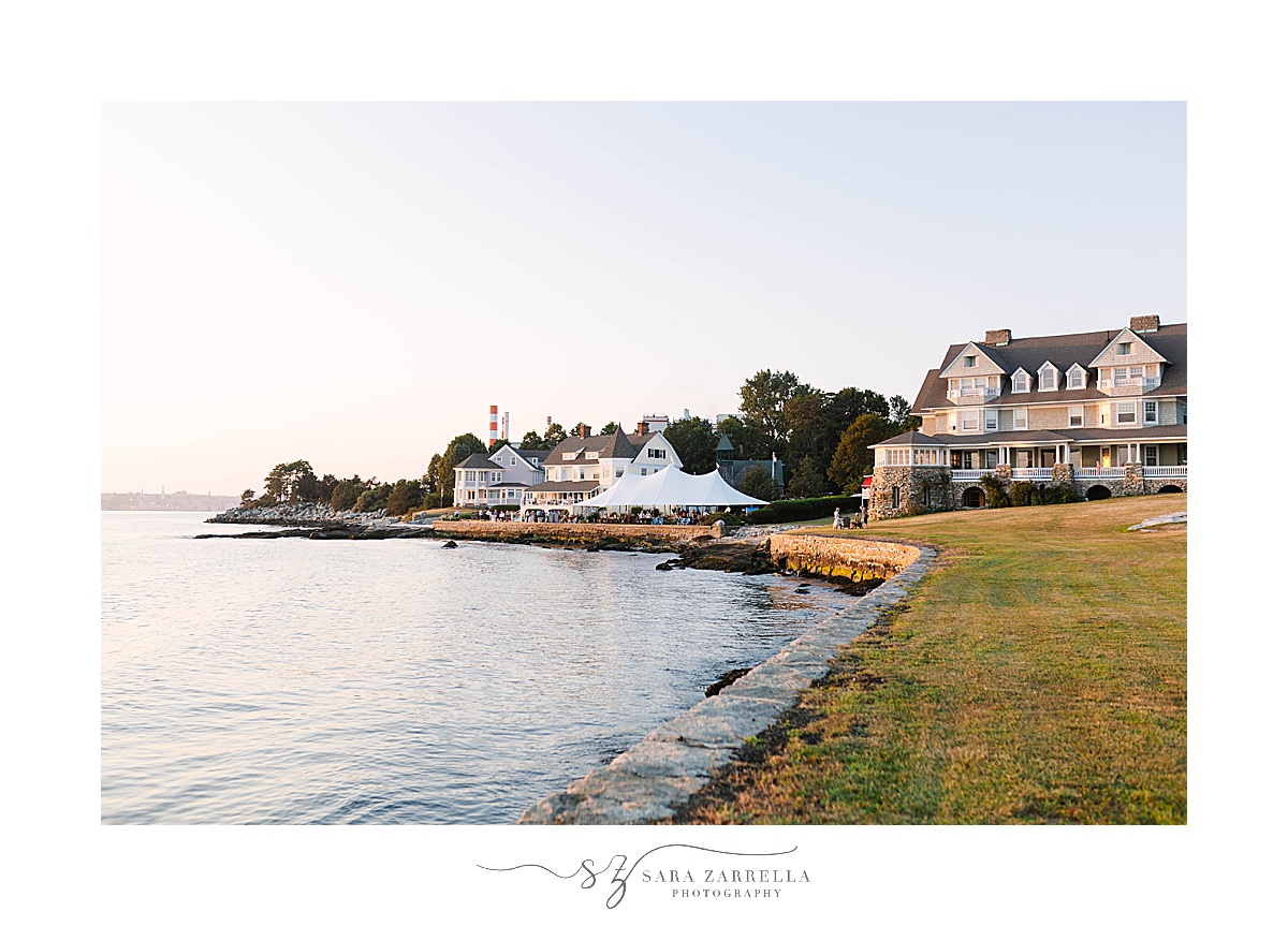 waterfront estate wedding photographed by New England wedding photographer Sara Zarrella Photography