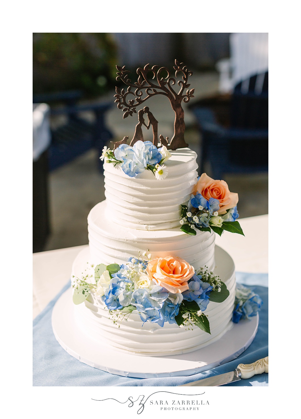 cake for Rhode Island wedding reception