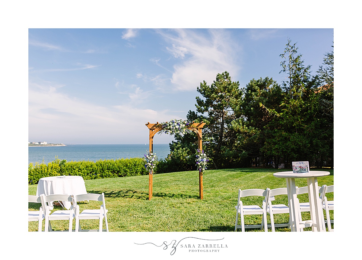 waterfront wedding ceremony at The Chanler at Cliff Walk