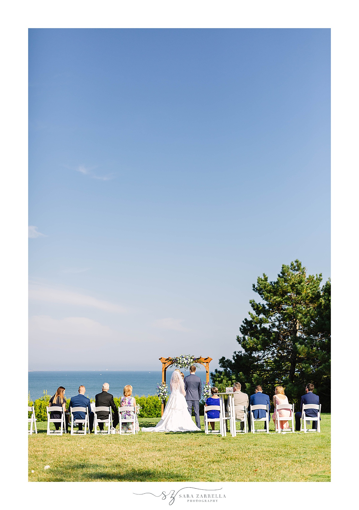 intimate waterfront wedding ceremony at The Chanler at Cliff Walk