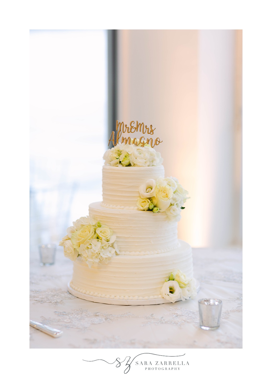 tiered wedding cake from Wright's Dairy Farm