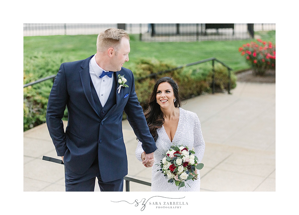 Providence RI wedding portraits with bride and groom