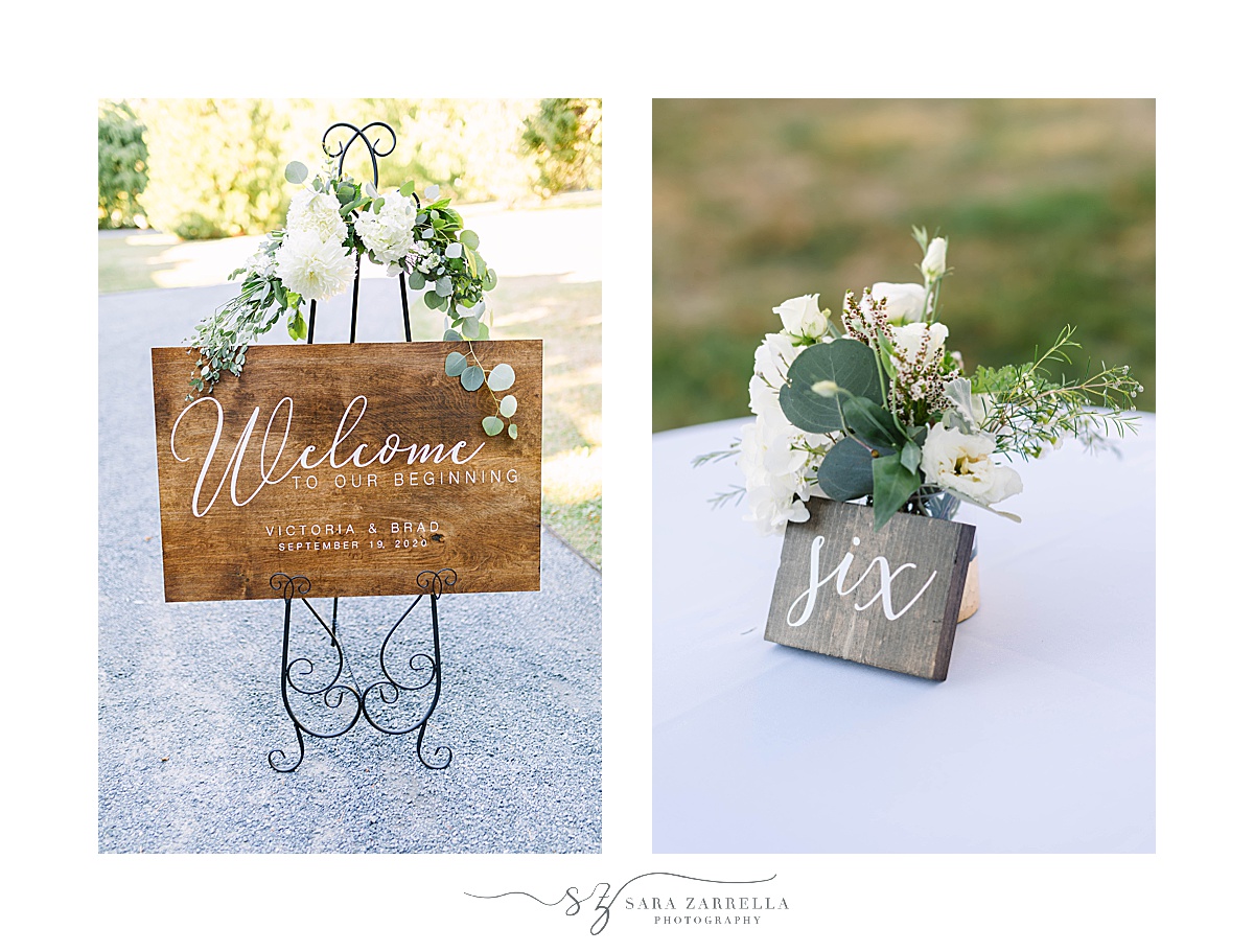 wedding reception details for Blithewold Mansion wedding