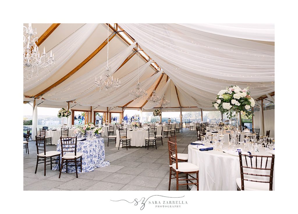 Castle Hill Inn wedding reception inspiration under tent