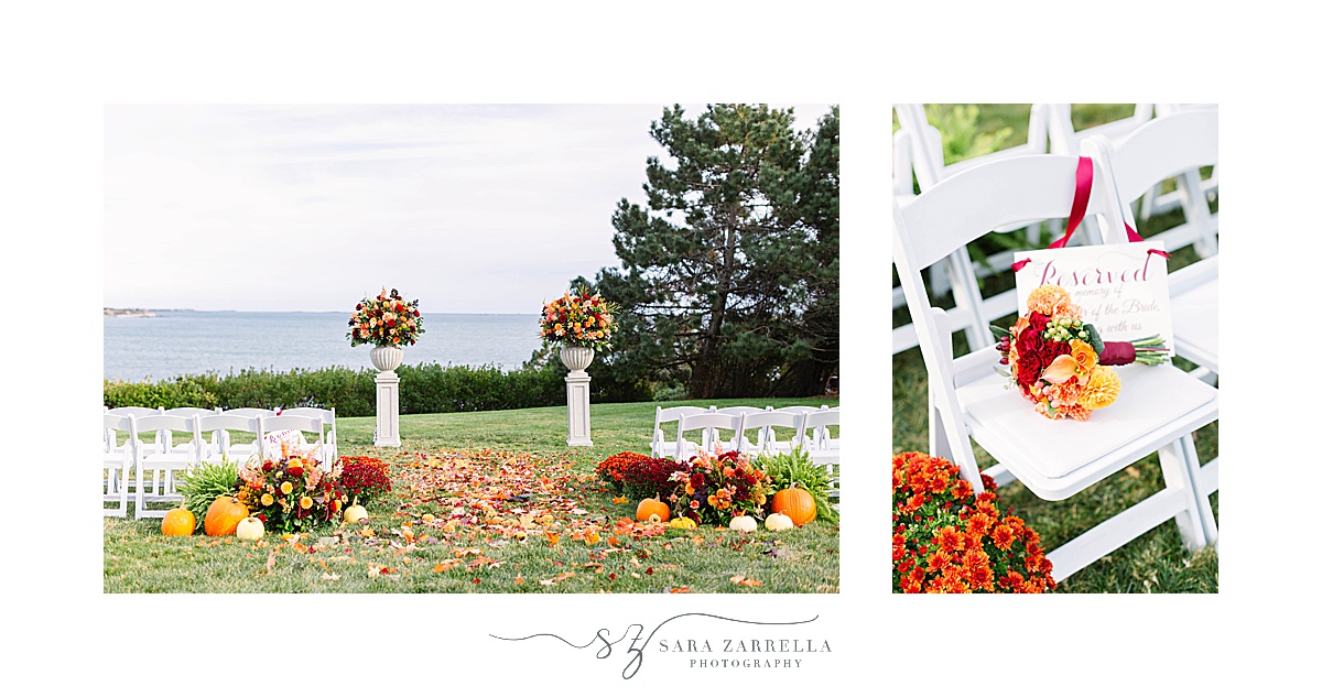 details for fall wedding at the Chanler