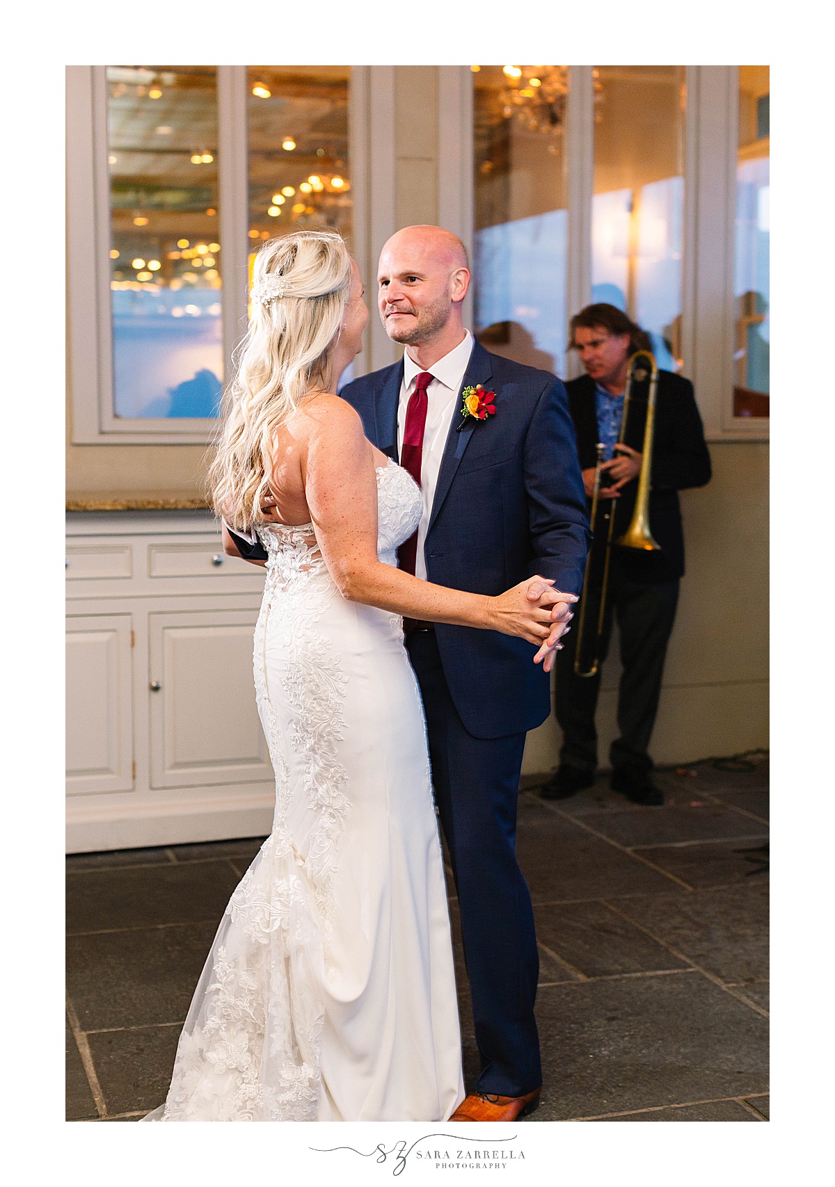 first dance at Fall Chanler at Cliff Walk wedding