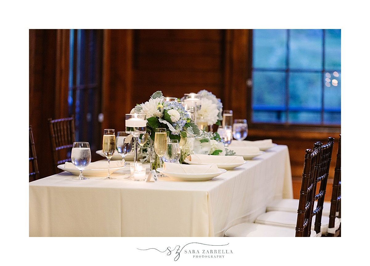 Newport RI wedding reception tabletops