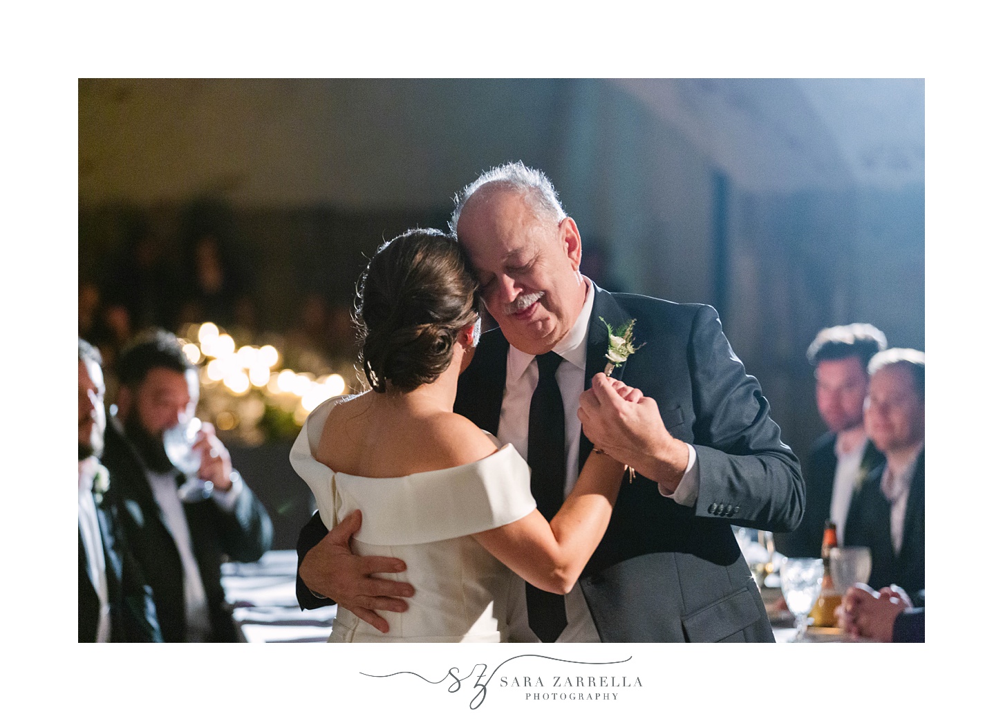 father daughter wedding dance at Fort Adams