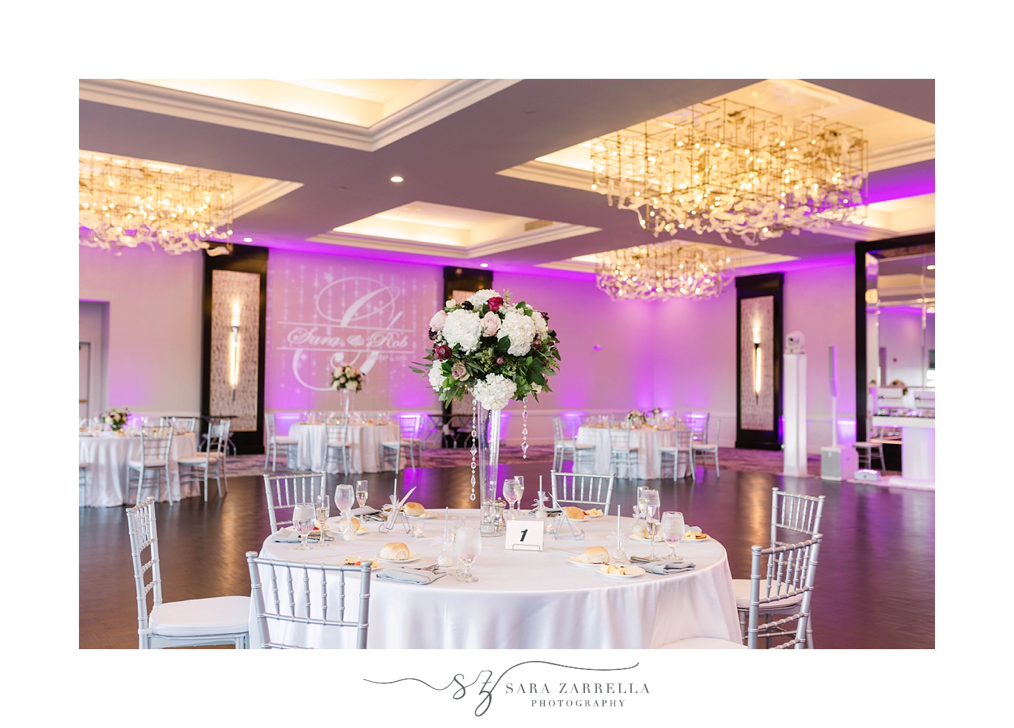 reception details at Kirkbrae Country Club
