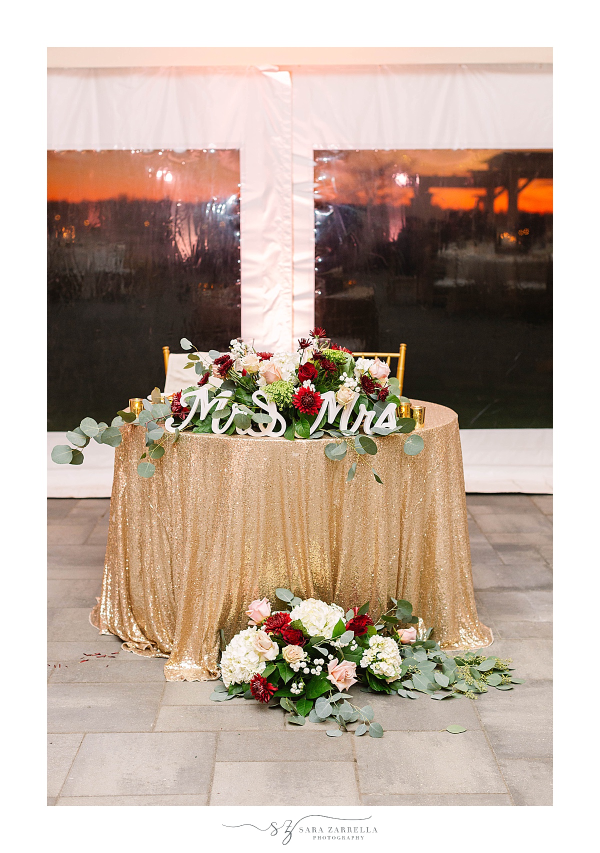 sweetheart table at Atlantic Resort Newport Wedding