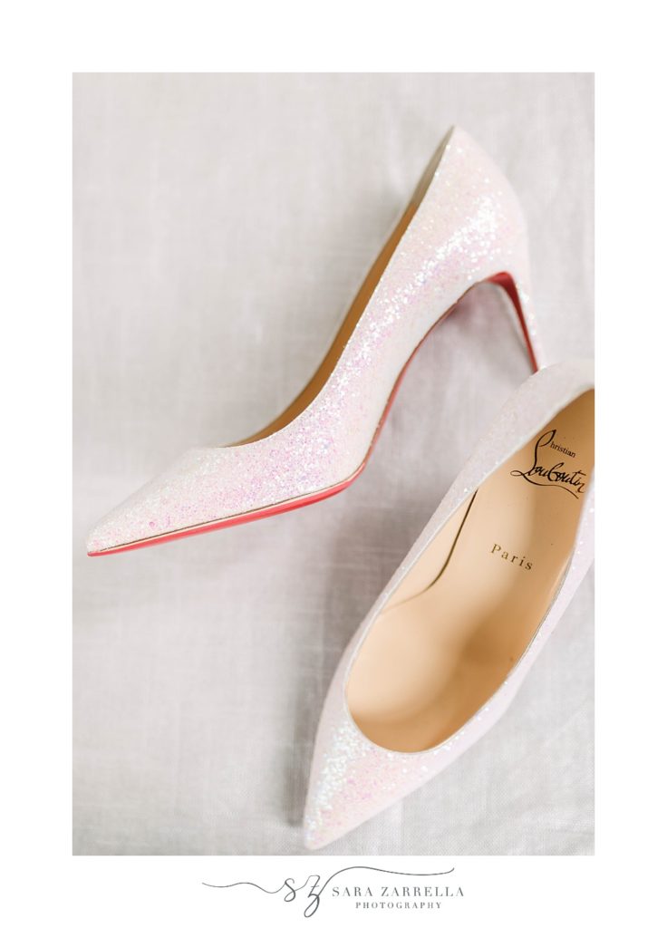 bride's Christian Louboutin shoes for Hope Club wedding