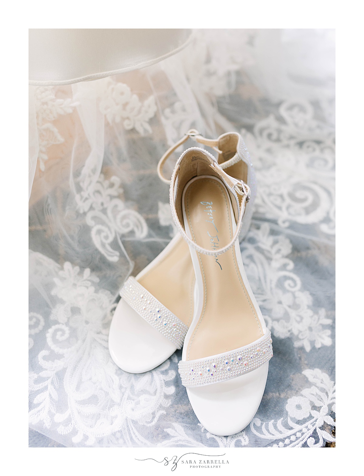 bride's shoes for RI wedding day