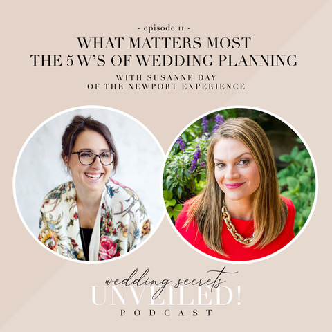 What matters most on your wedding day: the 5 W's of wedding planning from Susanne Day from Newport Experience on Wedding Secrets Unveiled!