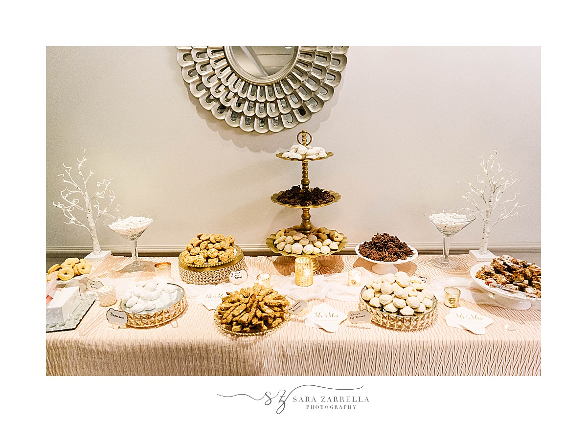 dessert table at  Alpine Country Club reception