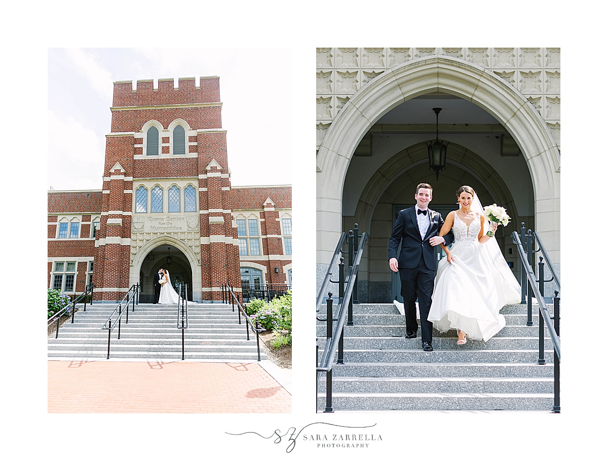 Providence College wedding day portraits 