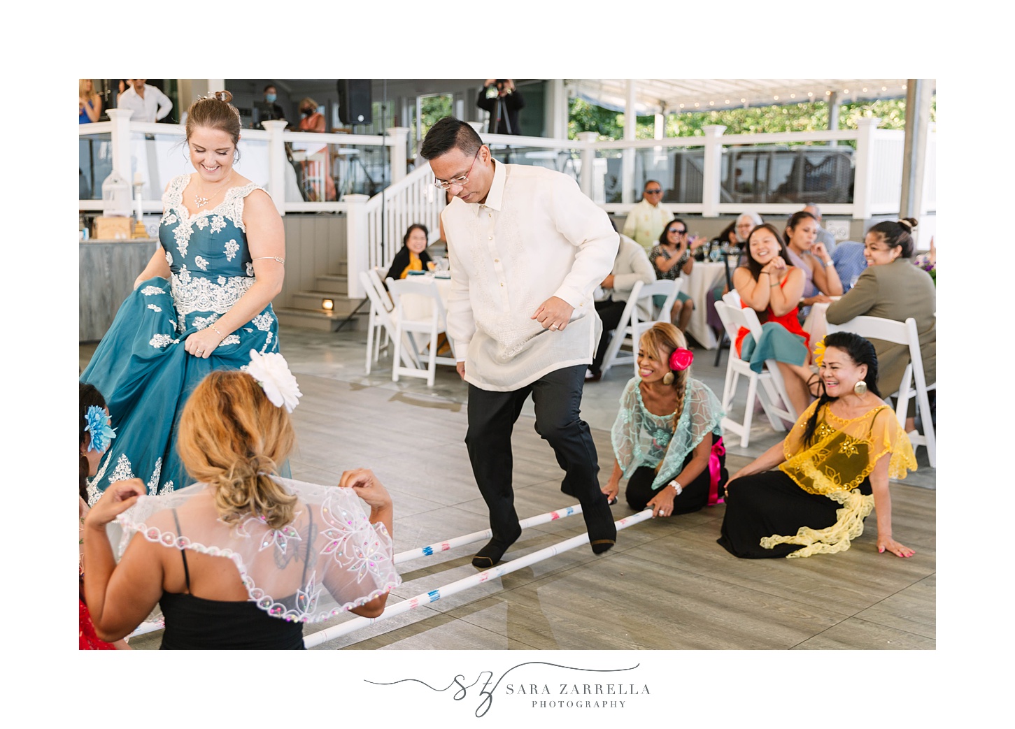 groom completes traditional Filipino dance during MA reception
