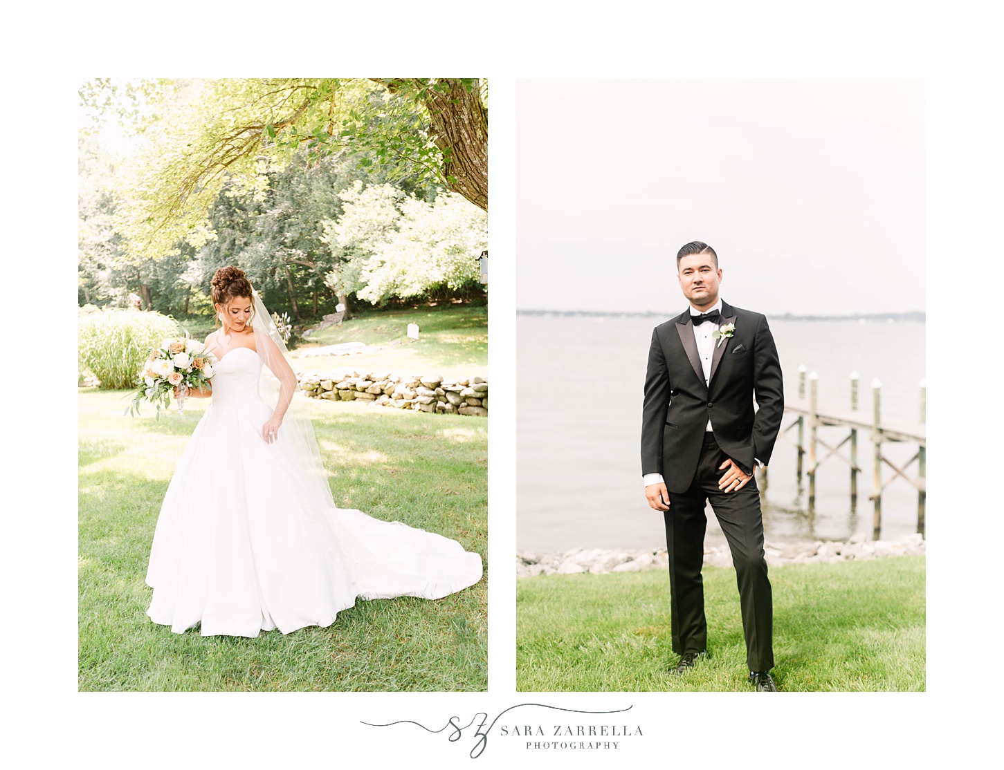 bride and groom portraits at Lakeview Pavilion
