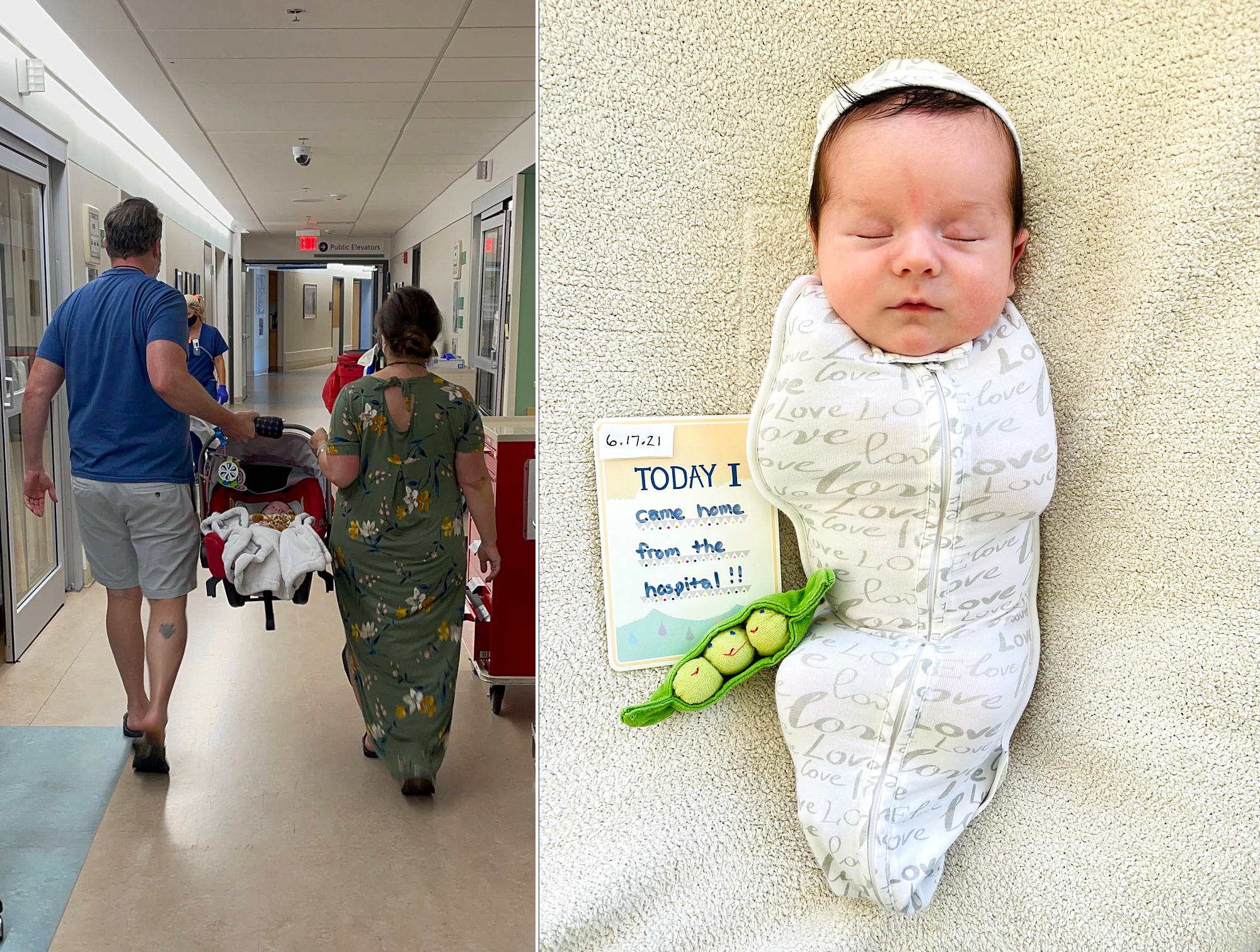 baby leaves hospital with parents