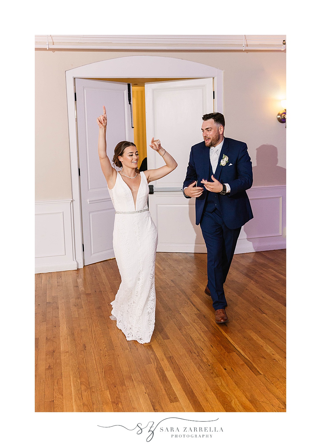 newlyweds dance into Warwick RI wedding reception