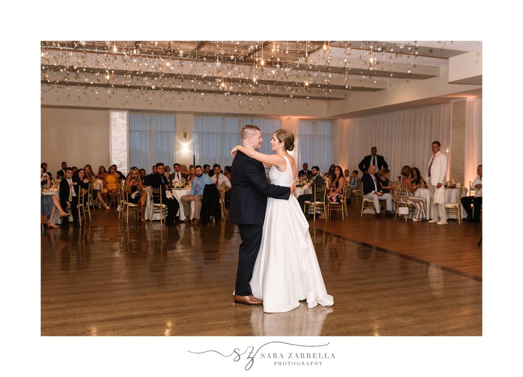 bride and groom's first dance at Atlantic Resort at Wyndham Newport