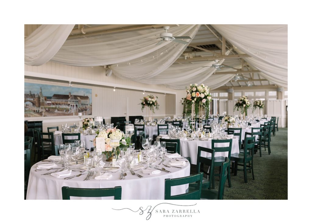 details for The Dunes Club wedding on patio