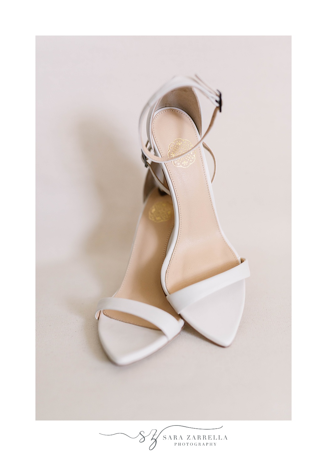 bride's ivory shoes for RI wedding