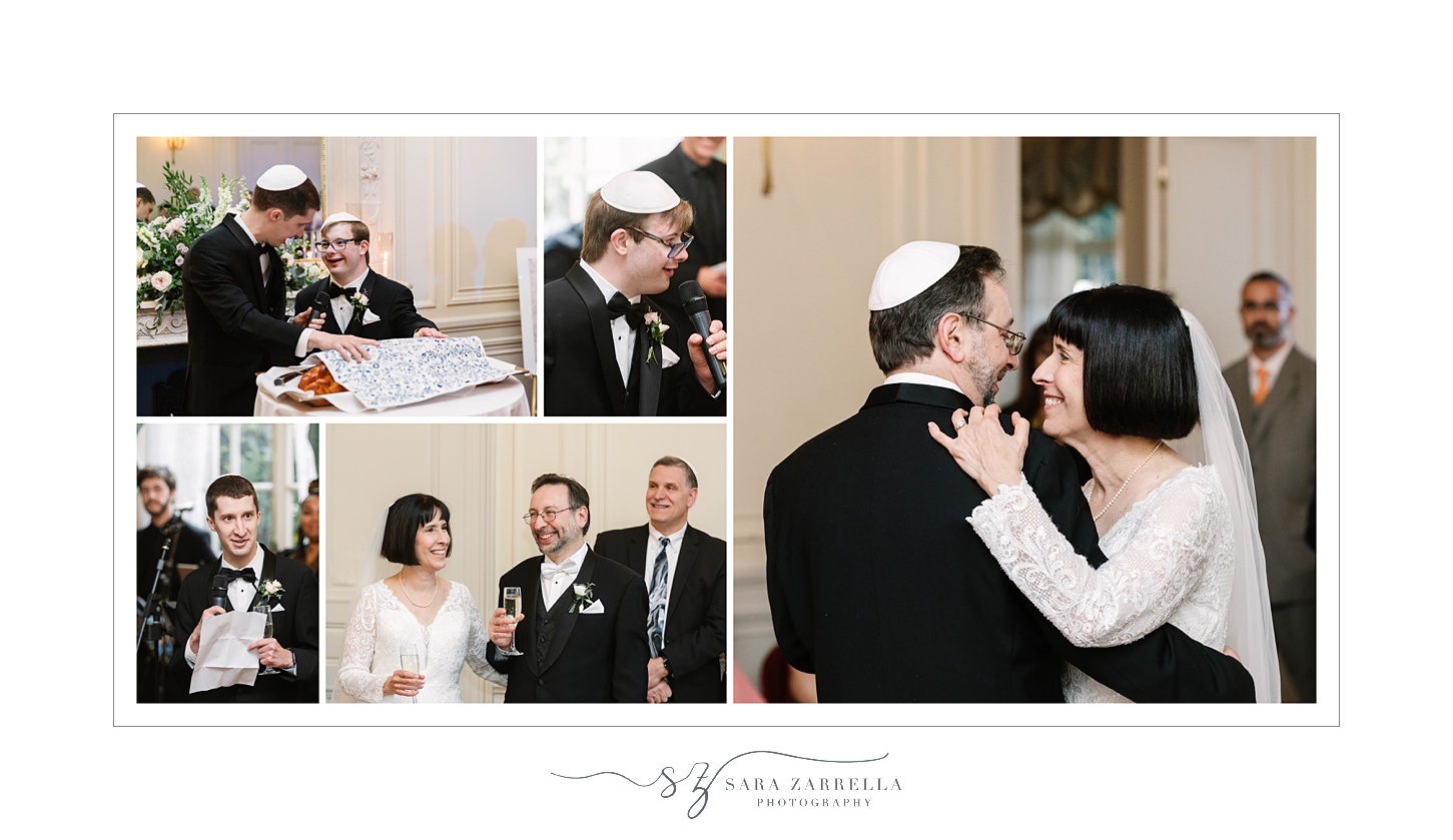 Jewish Glen Manor House wedding storybook album designed by Sara Zarrella Photography